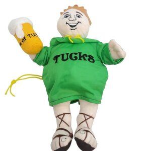Brew of Tucks Mardi Gras Stuffed Doll Plush Green Friar Beer in Hand Hanging 12"